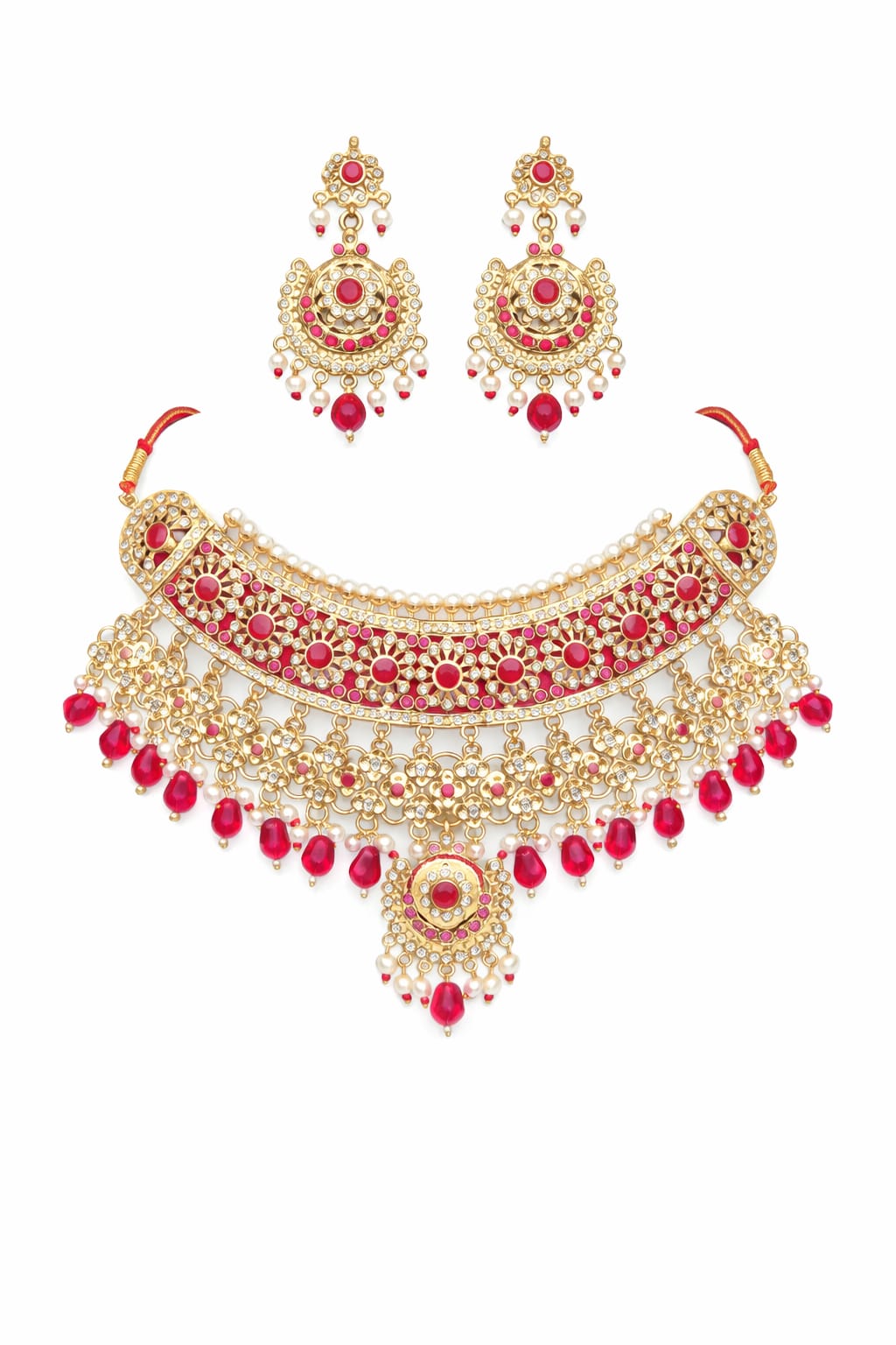 Red Necklace Set