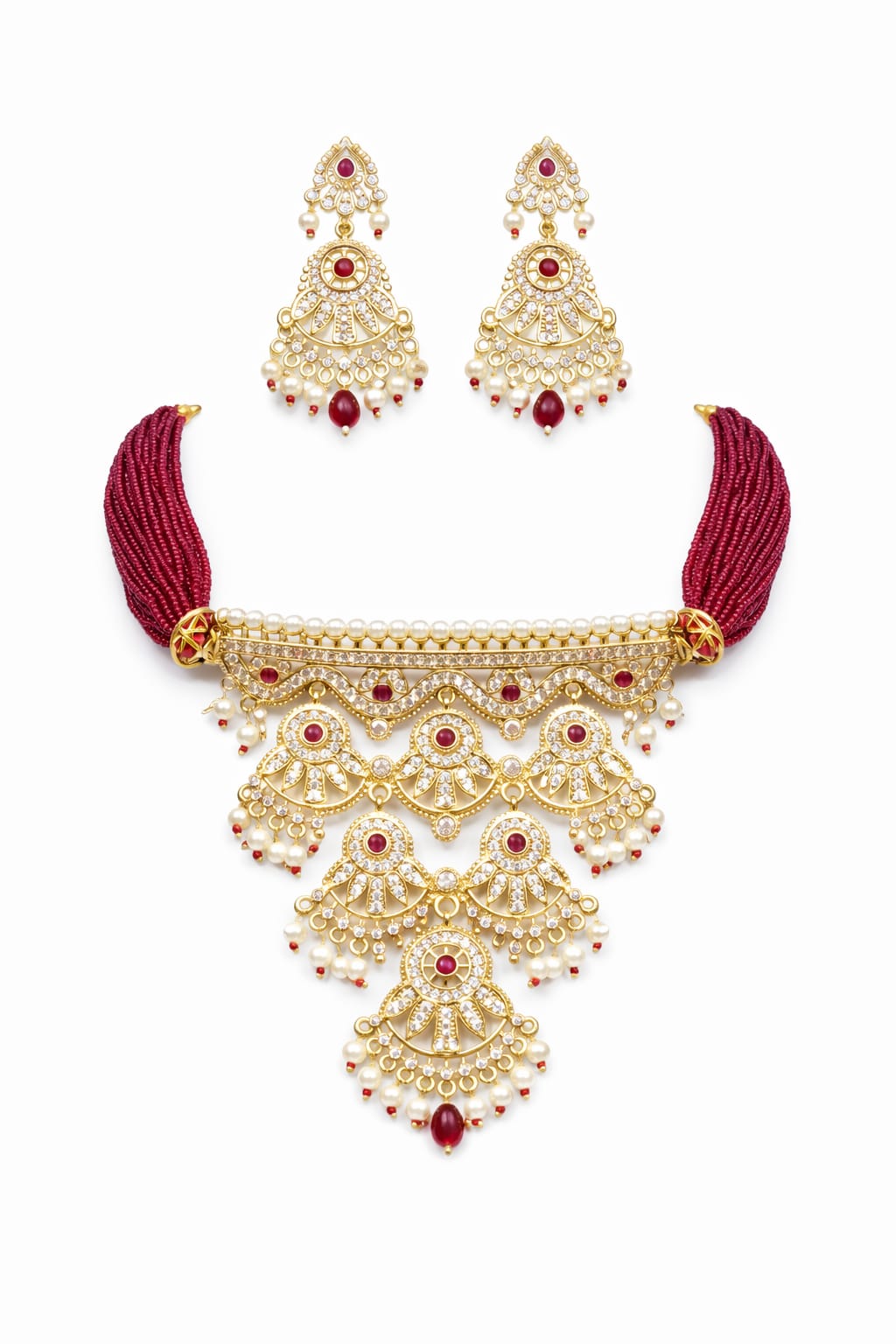 Red Necklace Set